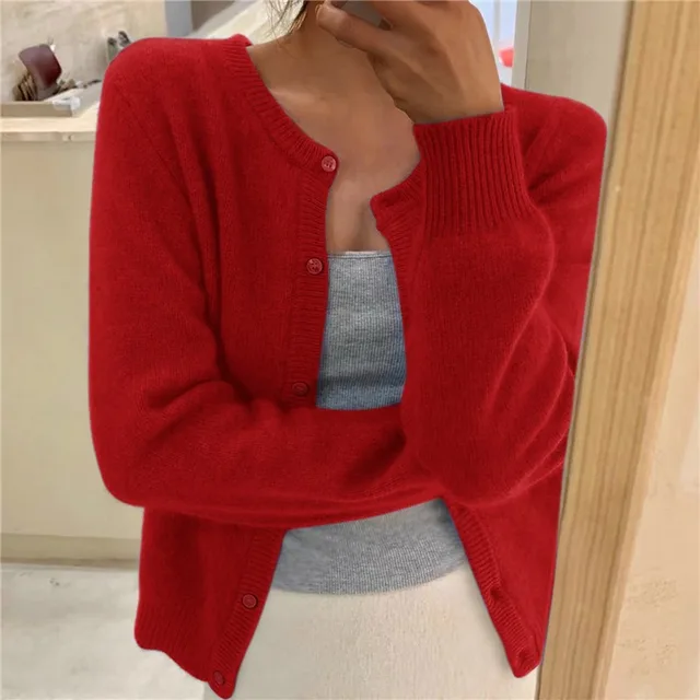Fleur | Mjuk Rundhalsad Cardigan