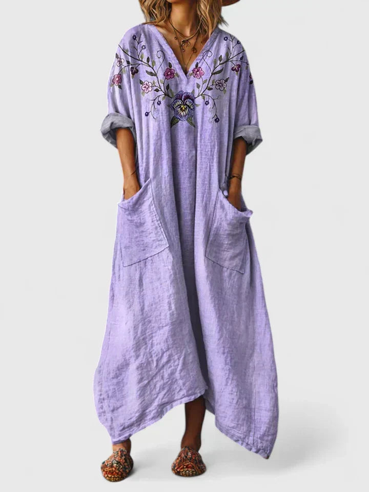 Clarissa | Elegant Oversize Klänning med Fickor