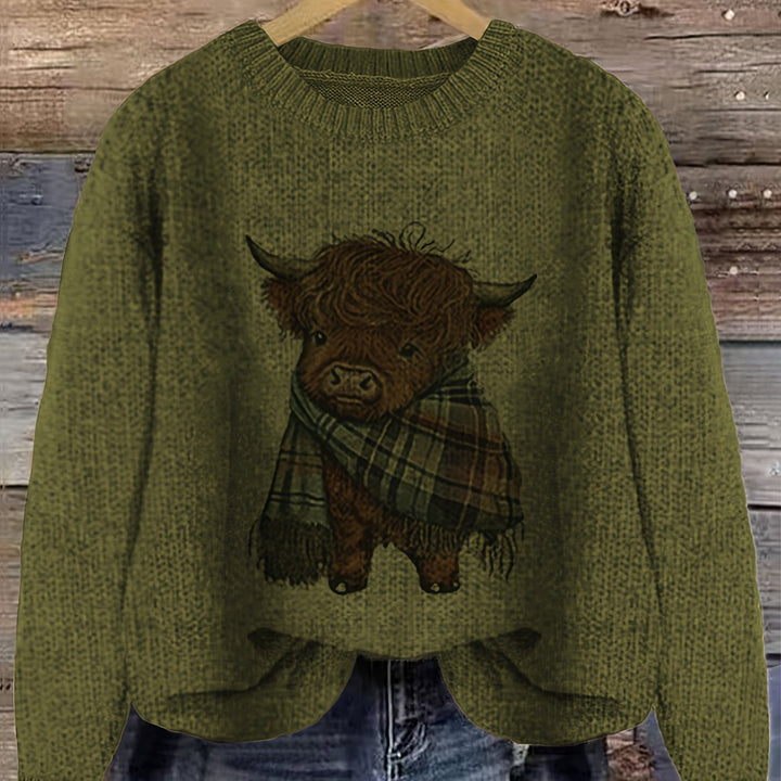 Bonnie | Mysig Highland Ko Pullover