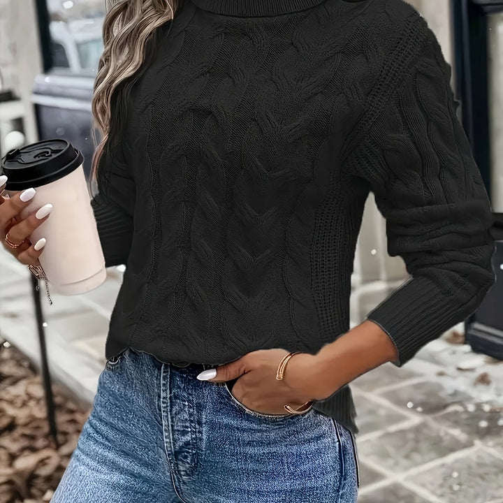 Naomi | Kabelstickad Polokrage Jumper