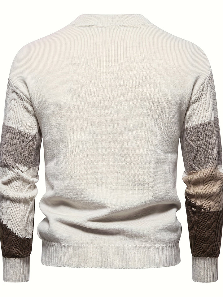 Ellis | Texturerad Färgblock Sweater