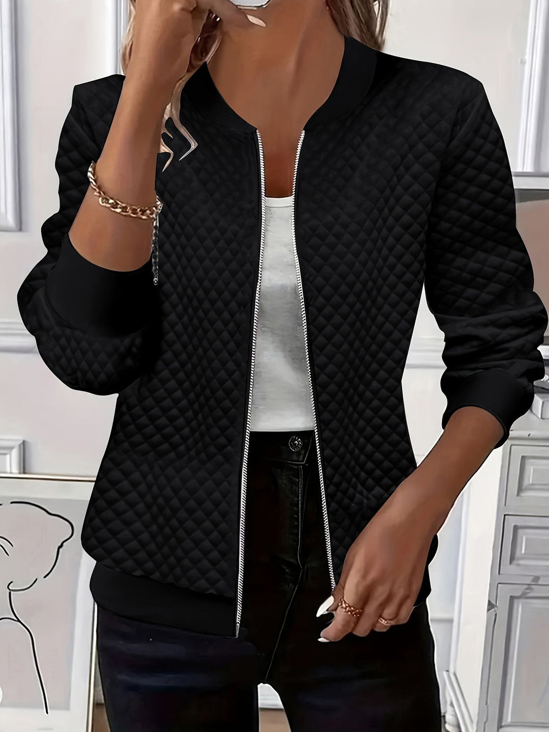 Susannah | Texturerad Kviltad Jacka