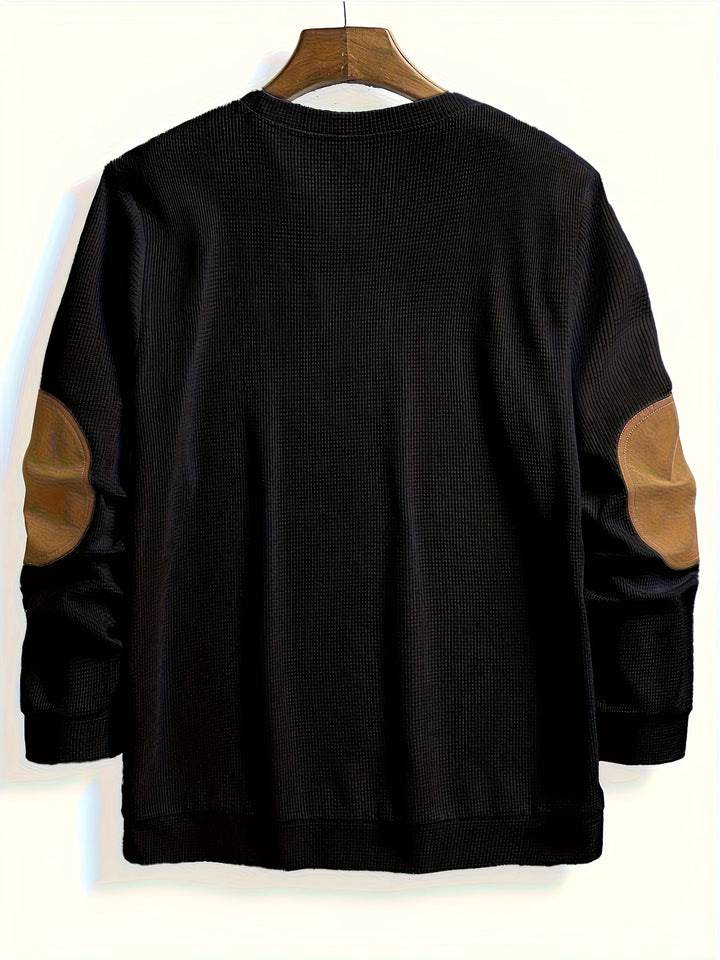 Oliver | Elbow-Patch Vaffelstickad Jumper