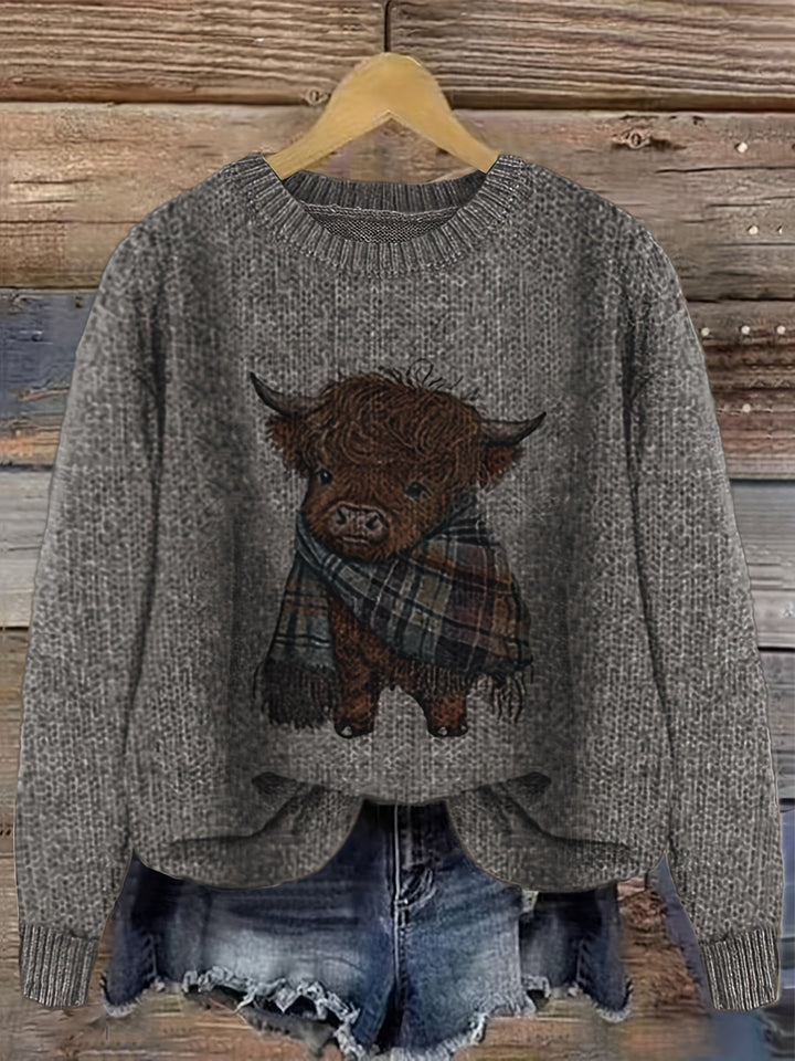 Bonnie | Mysig Highland Ko Pullover