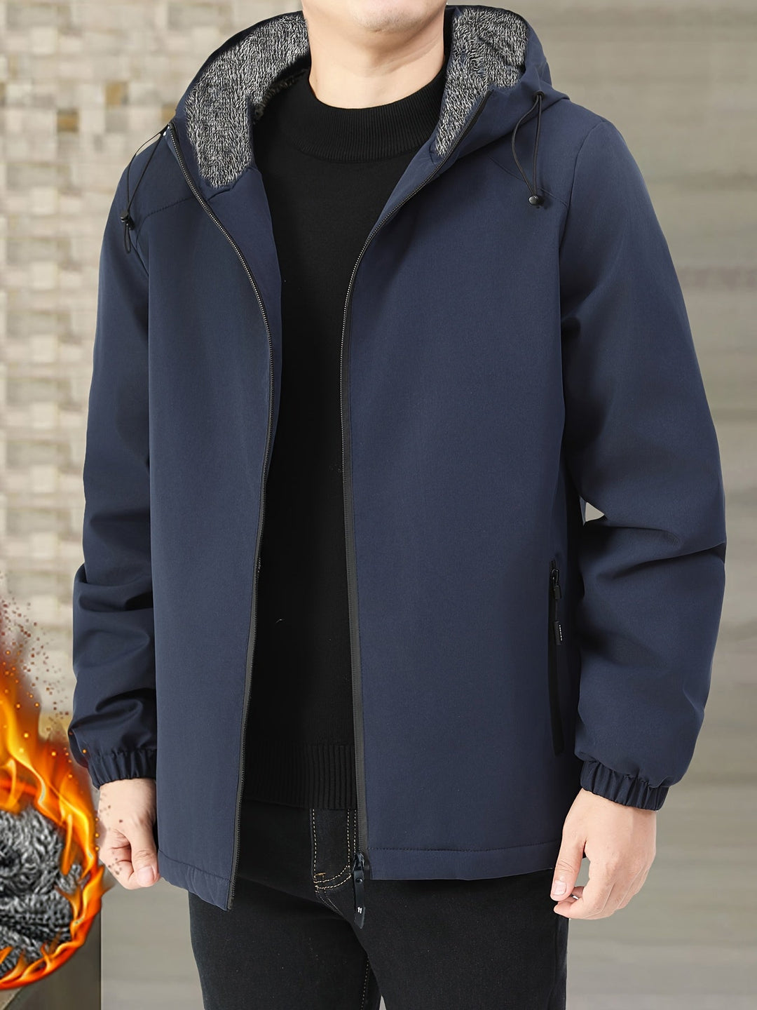 Calvin | Varm Huva Zip-Up Jacka