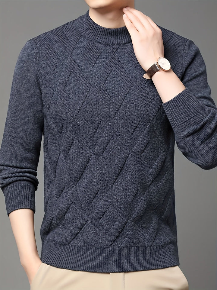 Leland | Texturerad Mock-Neck Jumper