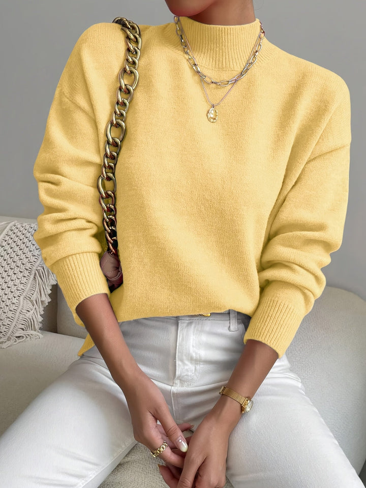 Simone | Avslappnad Mock Neck Jumper