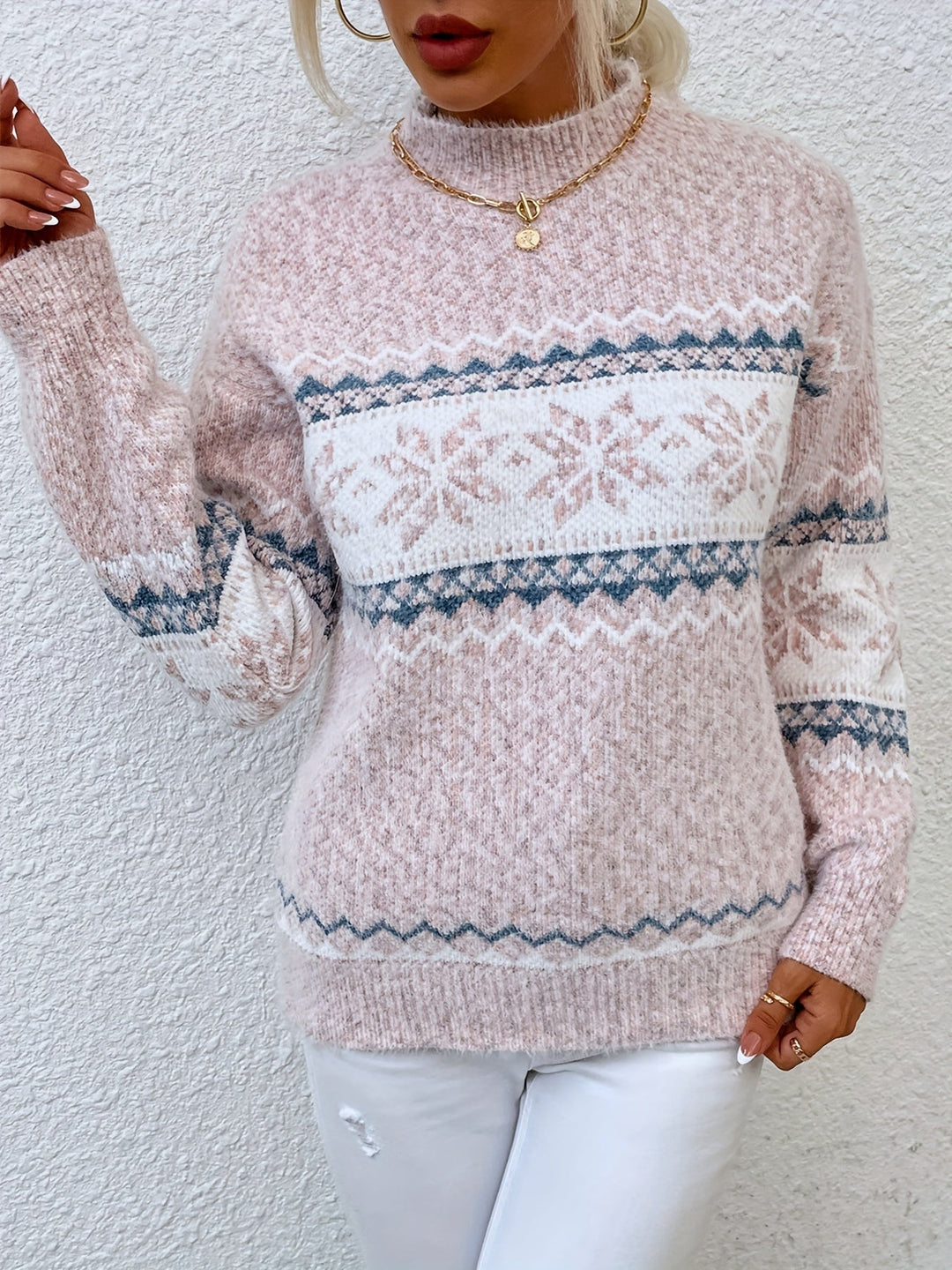 Heather | Mysig Snöflinga Tröja