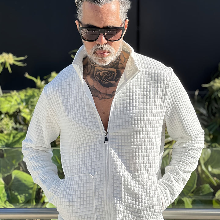 Tobias | Texturerad Zip-Up Jacka