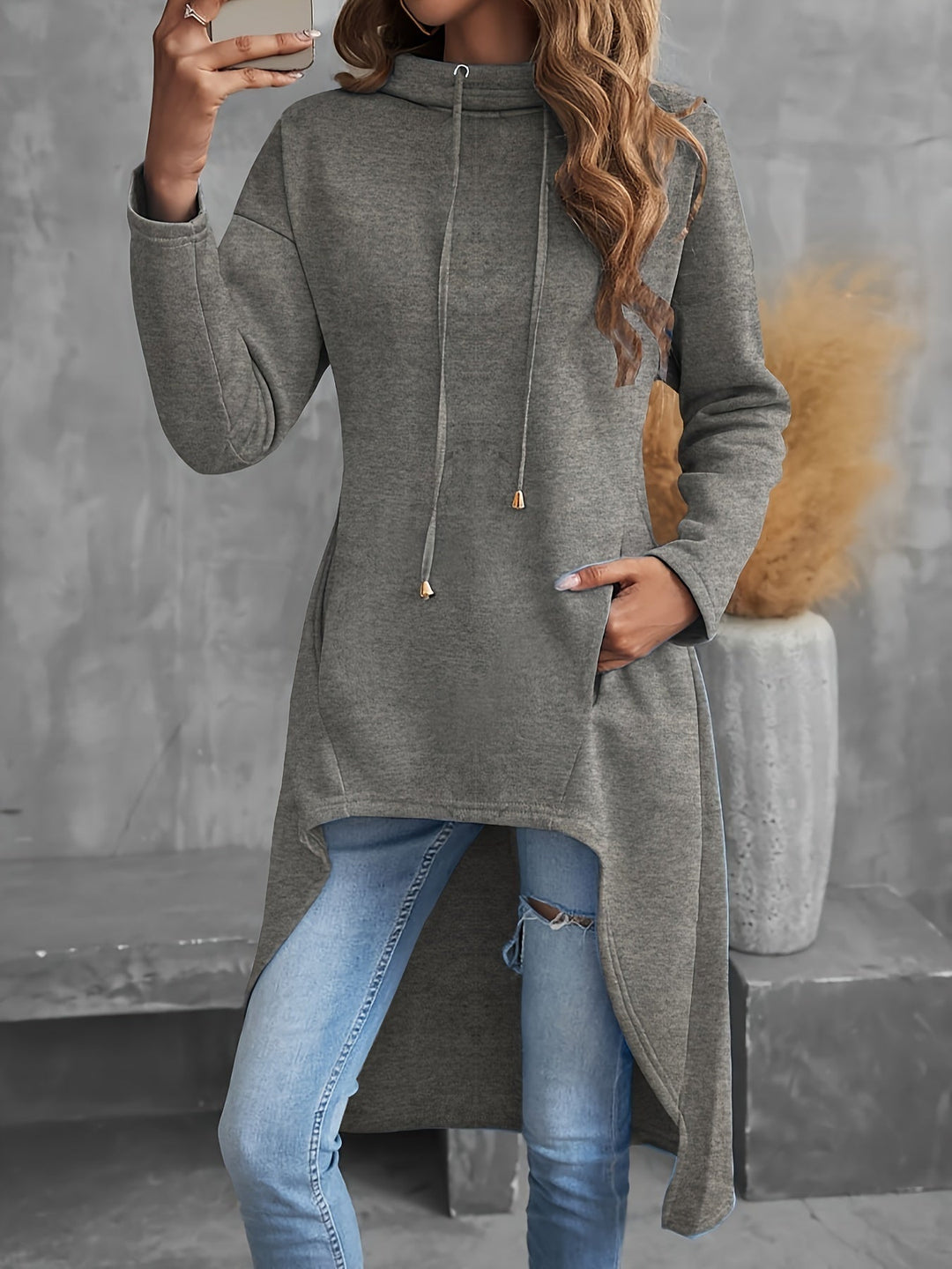 Faye | Avslappnad High-Low Hoodie