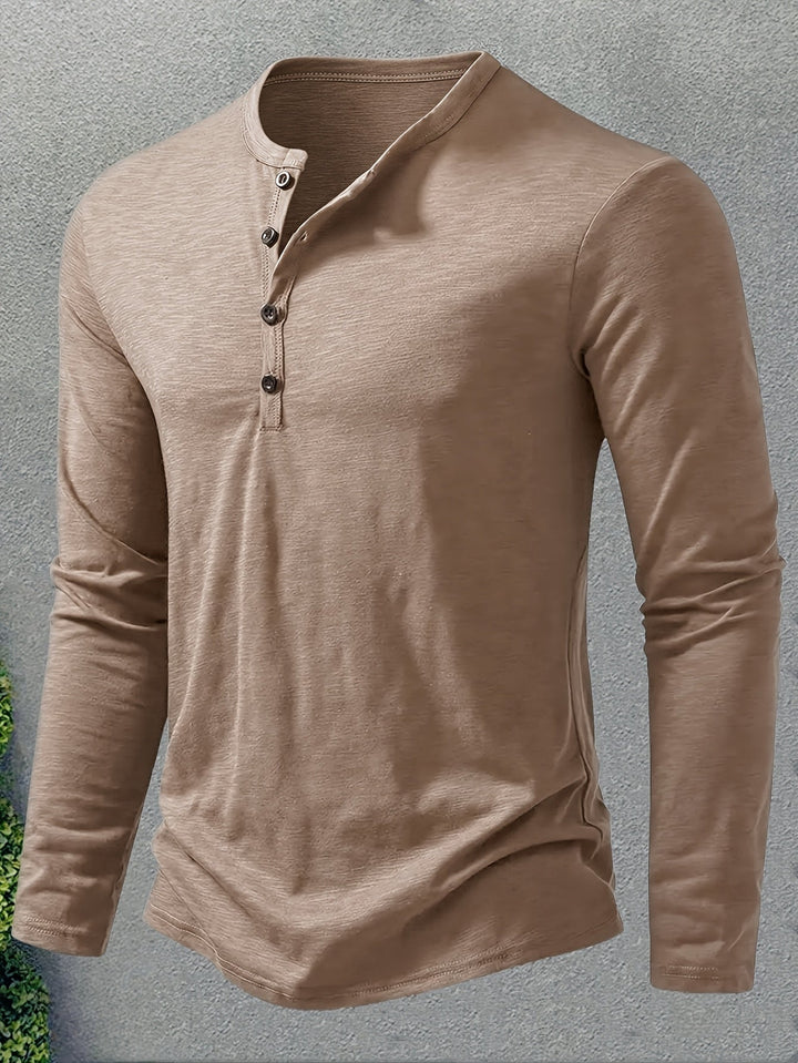 Rhys | Knapplångärmad Henley