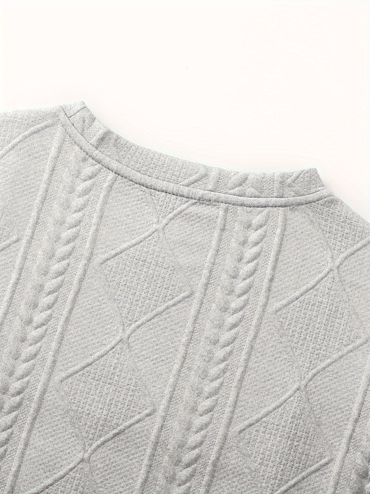 Clifford | Texturerad Stickad Långärmad Topp