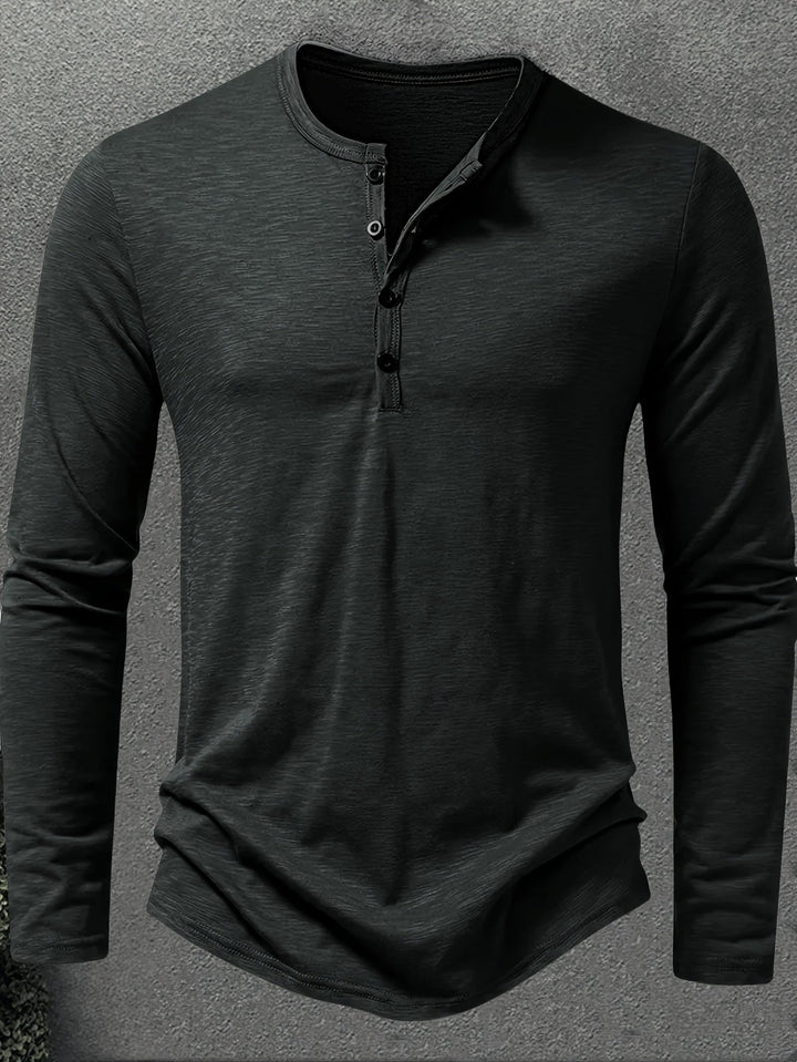 Rhys | Knapplångärmad Henley
