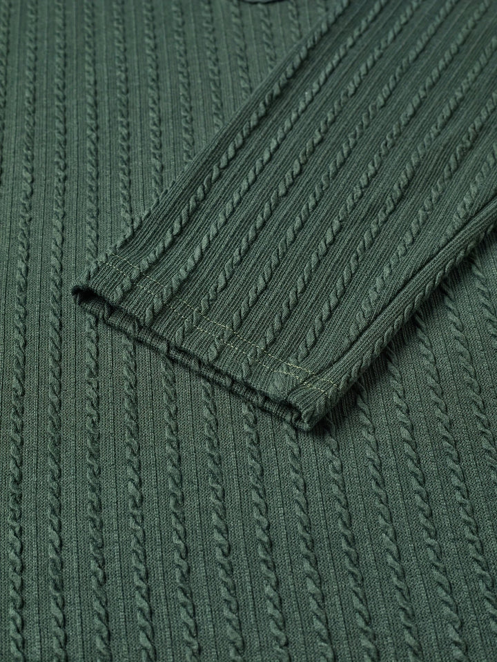 Rafferty | Texturerad Huva Henley Skjorta
