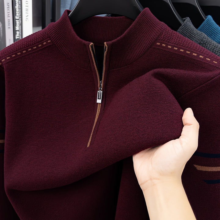 Alden | Zip-Neck Stickad Tröja