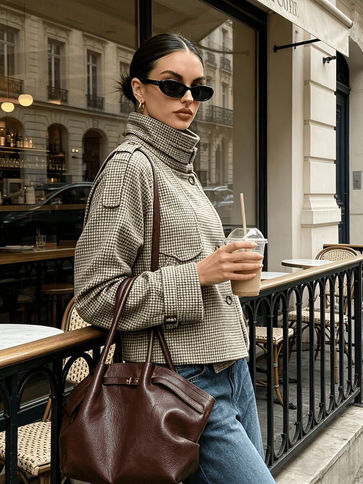 Bernadette | Raffinerad Houndstooth Jacka