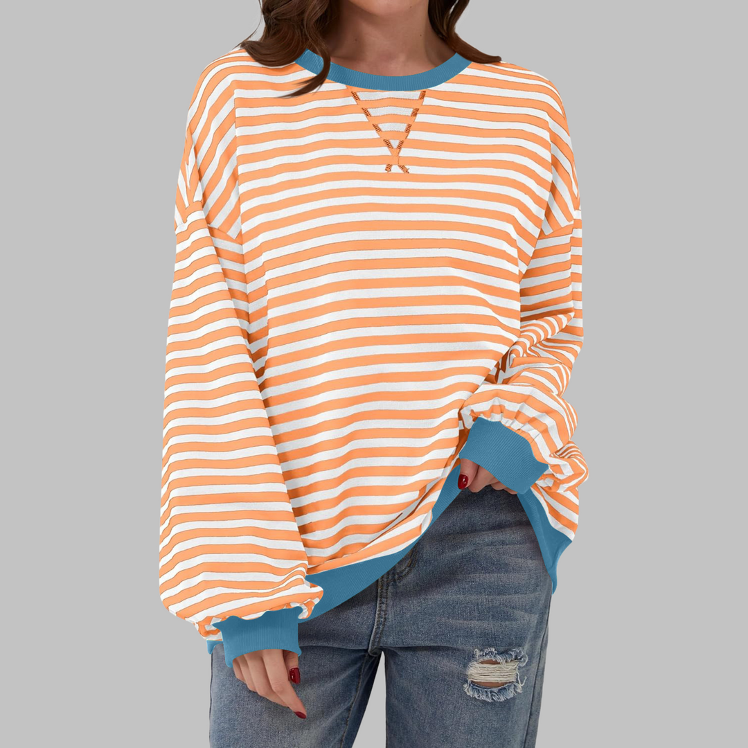 Mireille | Avslappnad långärmad randig sweatshirt