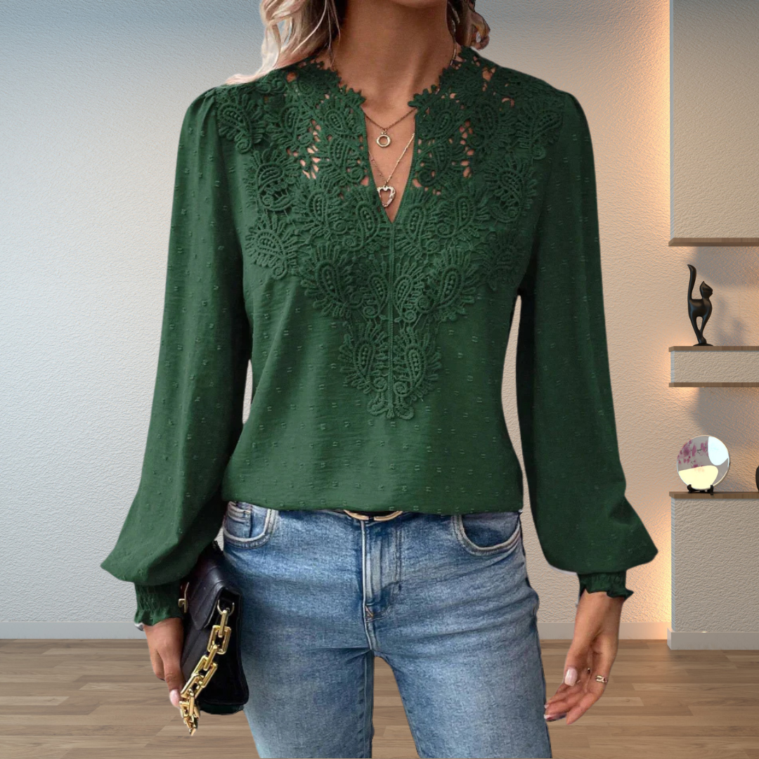 Marlowe | Blus med Spetsdetaljer