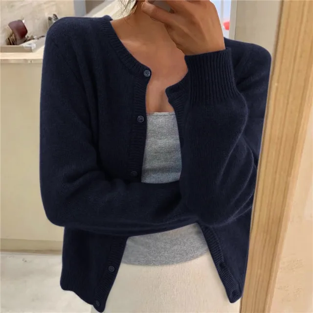 Fleur | Mjuk Rundhalsad Cardigan