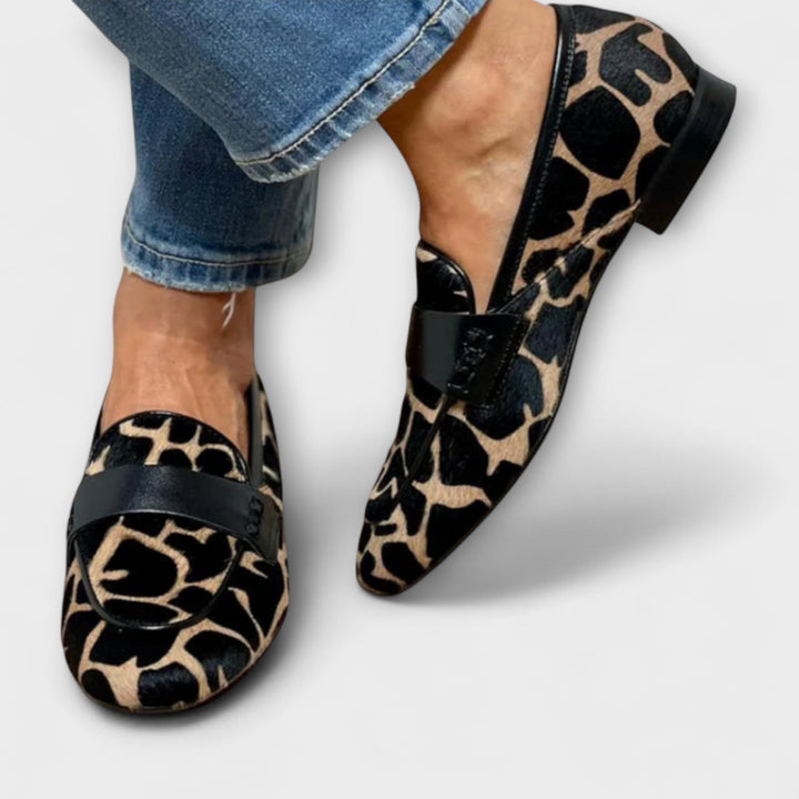 Analie | Stiliga loafers med leopardtryck