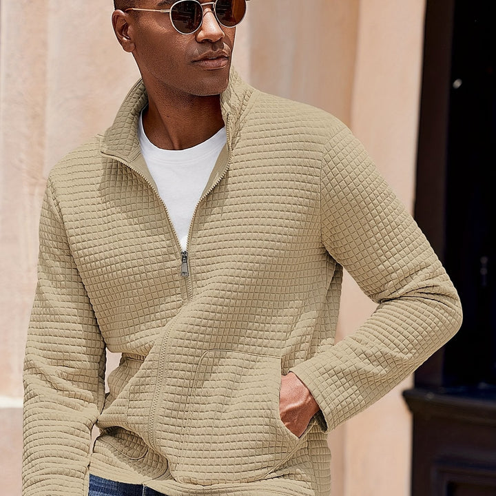 Tobias | Texturerad Zip-Up Jacka