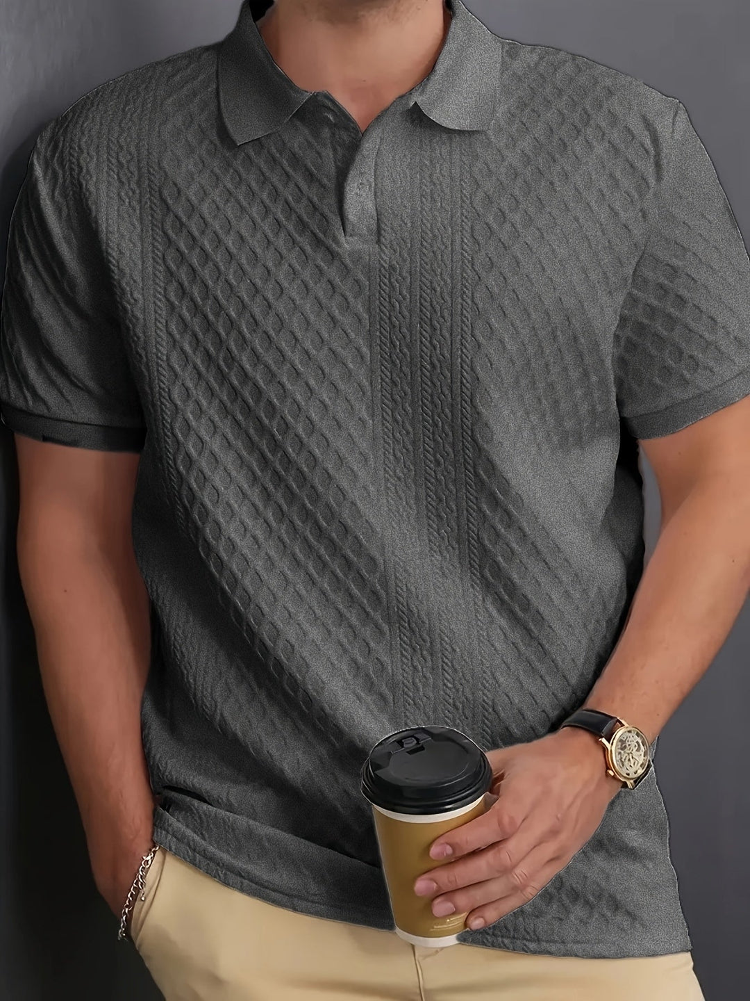 Harrington | Texturerad Affärspolo