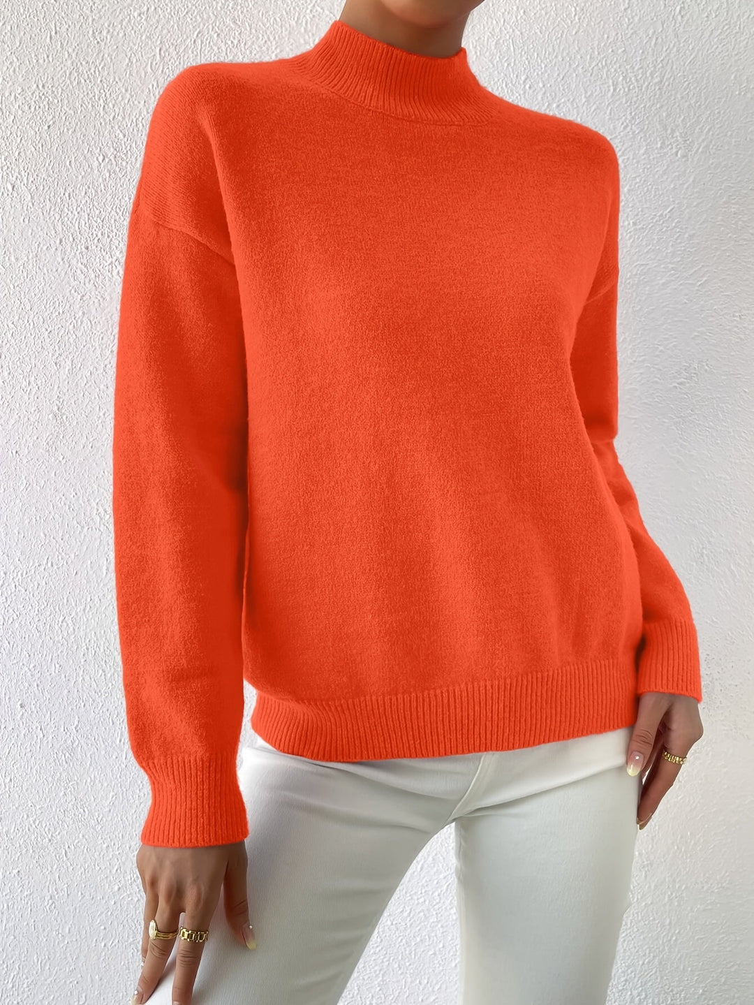 Simone | Avslappnad Mock Neck Jumper