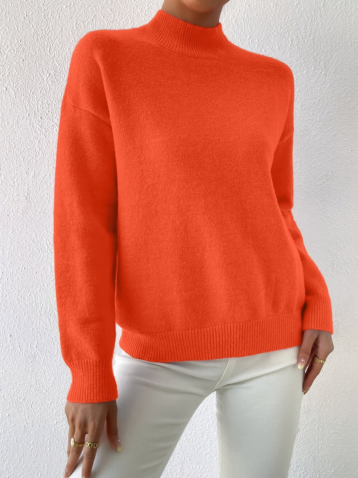Simone | Avslappnad Mock Neck Jumper