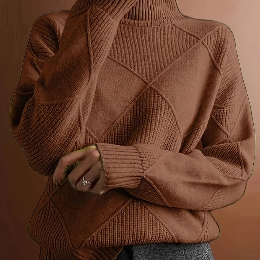 Freya | Texturerad Turtleneck Tröja