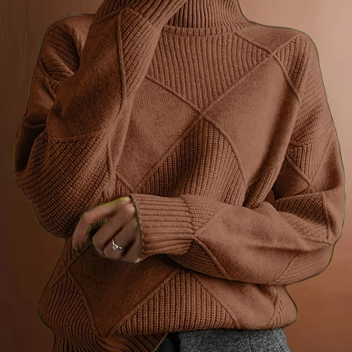 Freya | Texturerad Turtleneck Tröja
