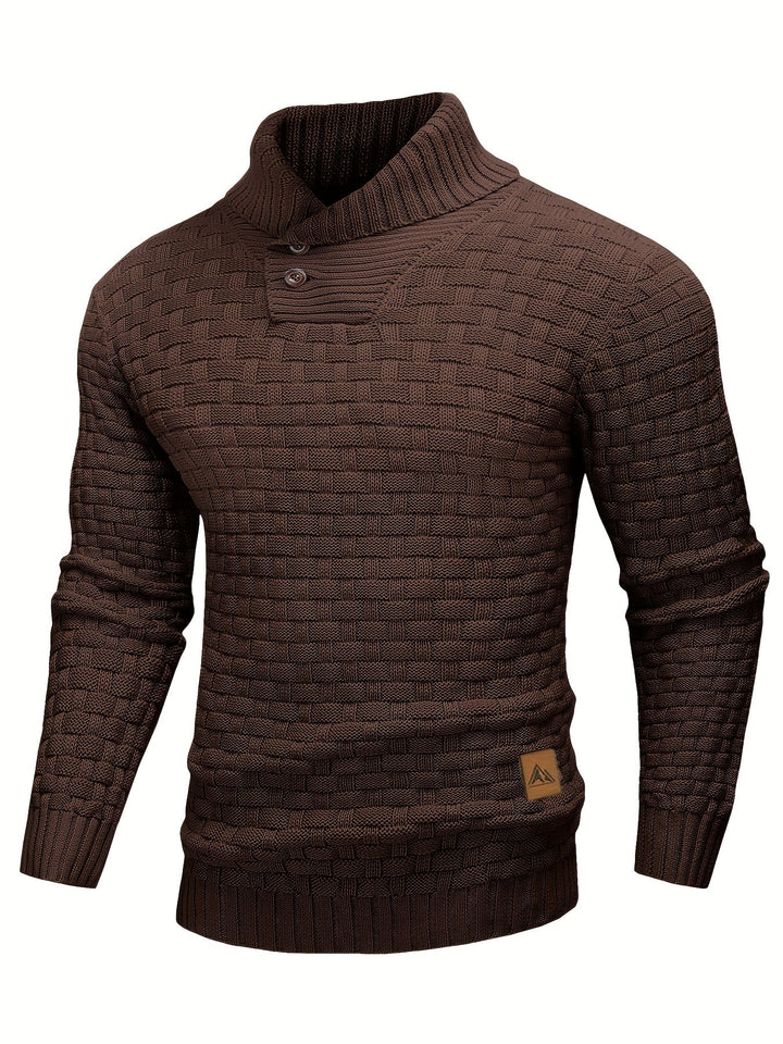 Barrett | Texturerad Kavaj-Krage Jumper