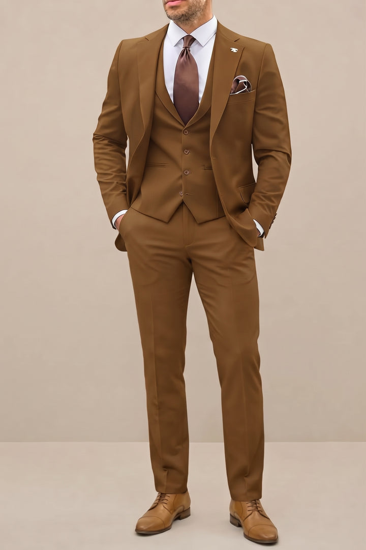 Cameron | Klassisk Modern Tre Delars Kostym Set