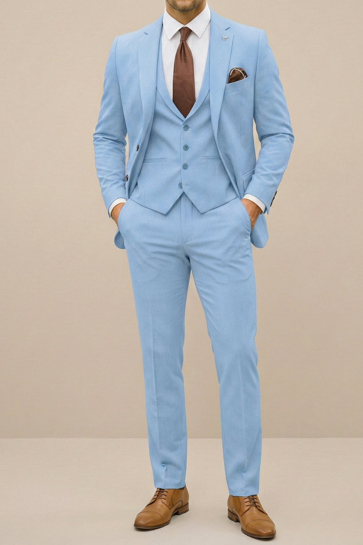 Cameron | Klassisk Modern Tre Delars Kostym Set