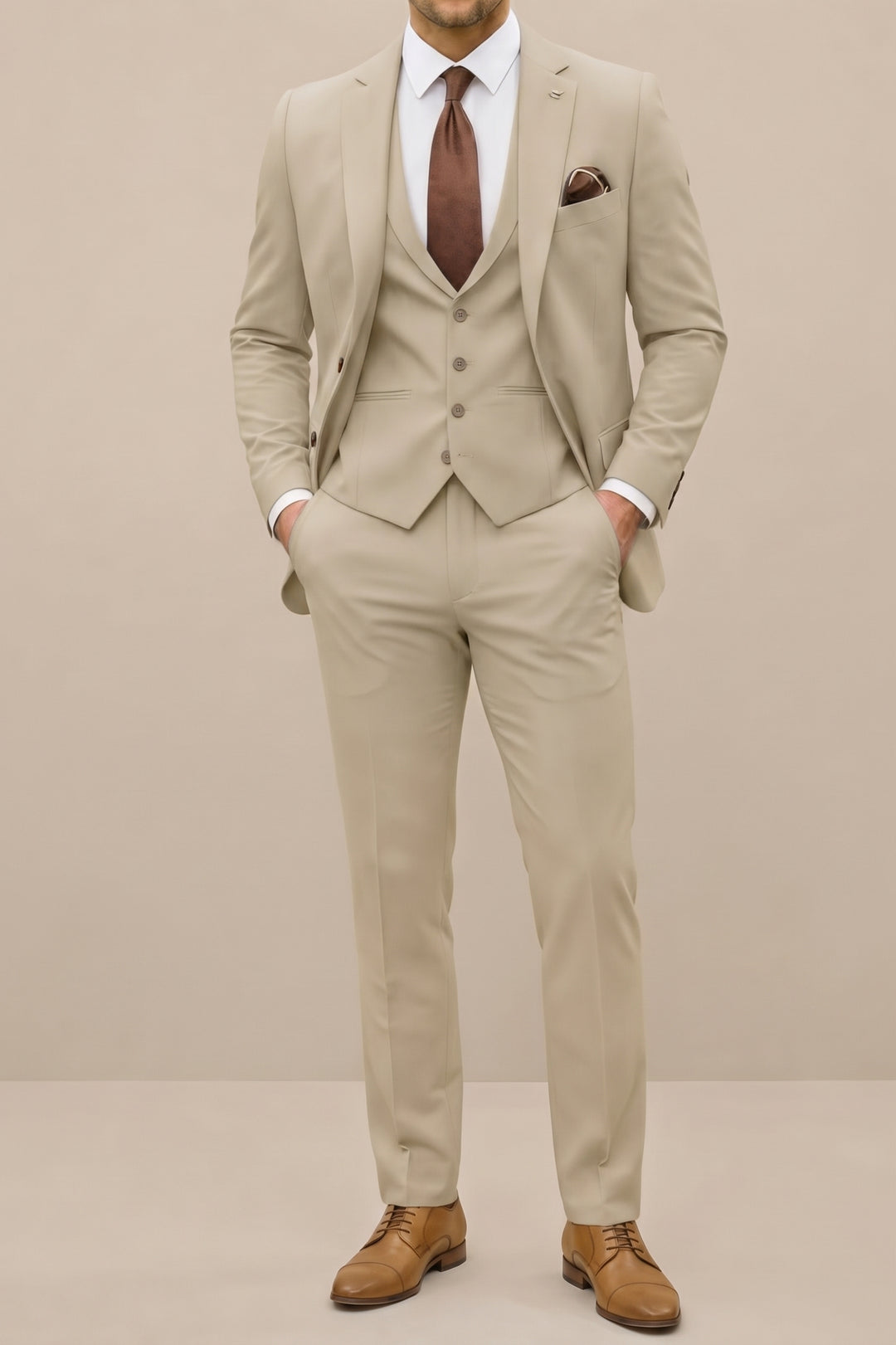 Cameron | Klassisk Modern Tre Delars Kostym Set
