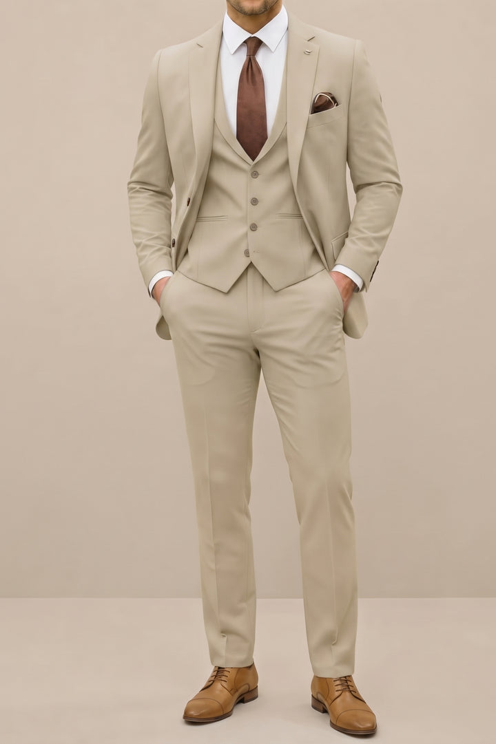 Cameron | Klassisk Modern Tre Delars Kostym Set