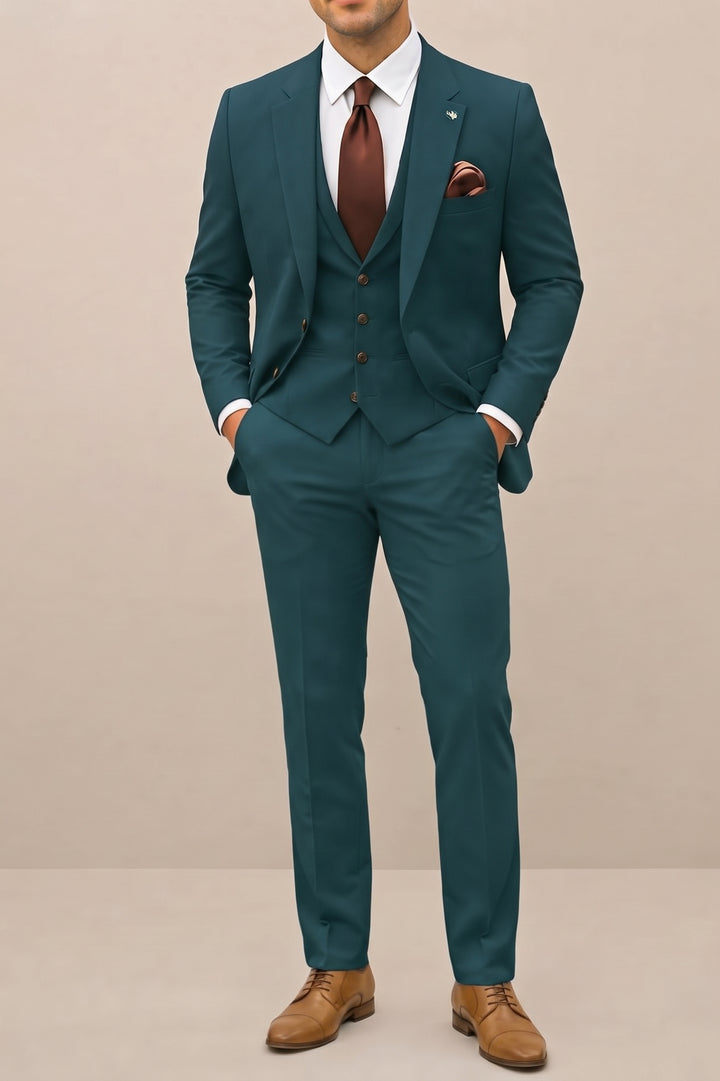 Cameron | Klassisk Modern Tre Delars Kostym Set