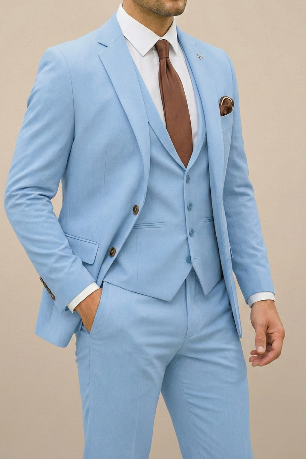 Cameron | Klassisk Modern Tre Delars Kostym Set
