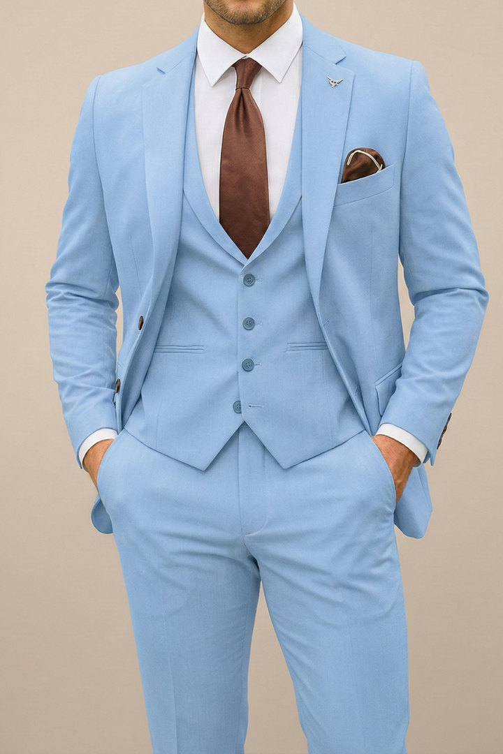 Cameron | Klassisk Modern Tre Delars Kostym Set