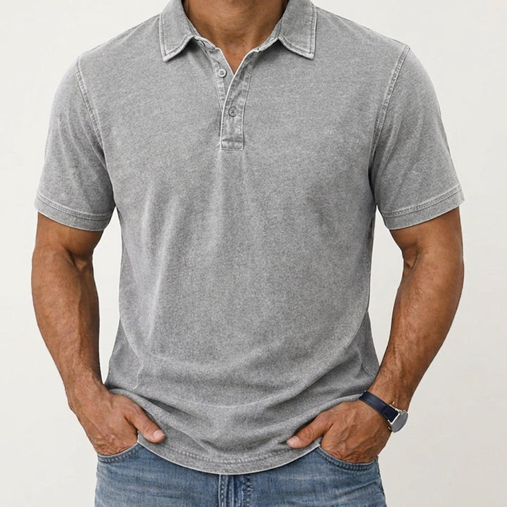 Hawthorne | Avslappnad Tvättad Polo T-shirt