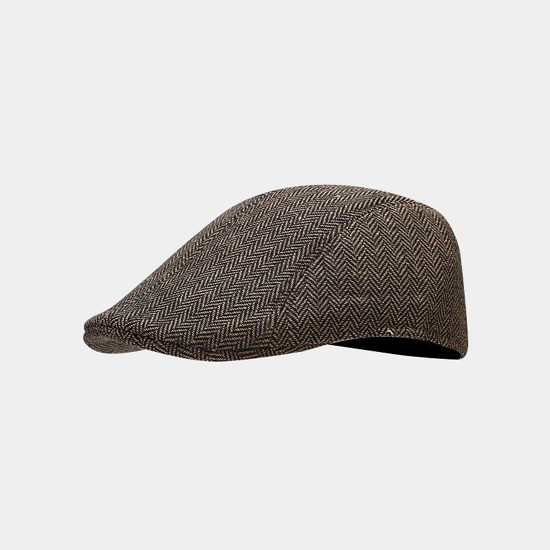 Mandy | Klassisk Herringbone Flat Cap