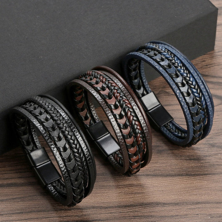 Felix | Flätat Läder Vikingarmband