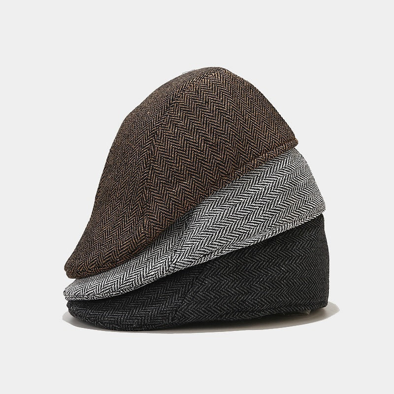 Mandy | Klassisk Herringbone Flat Cap