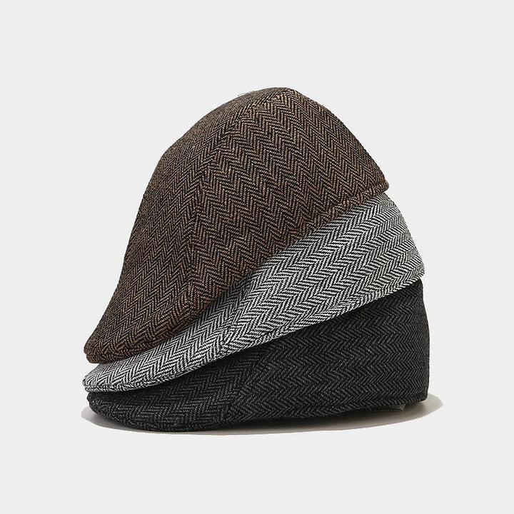 Mandy | Klassisk Herringbone Flat Cap