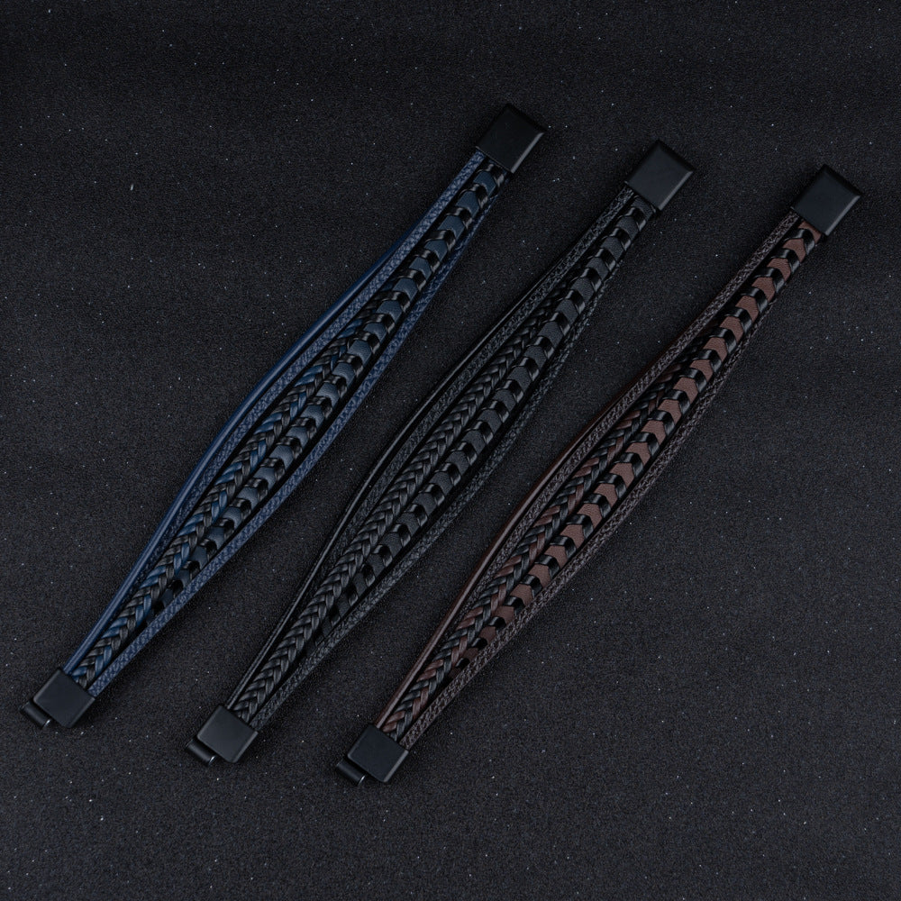 Felix | Flätat Läder Vikingarmband