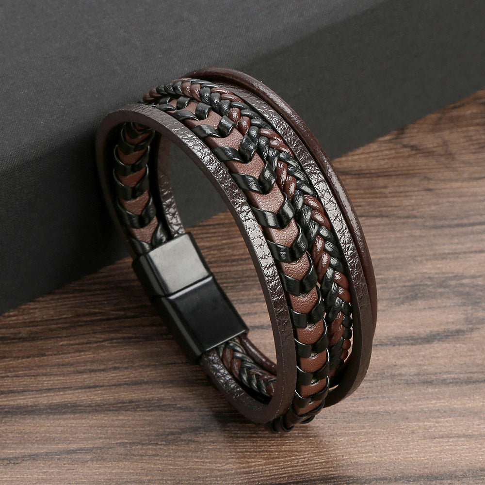 Felix | Flätat Läder Vikingarmband