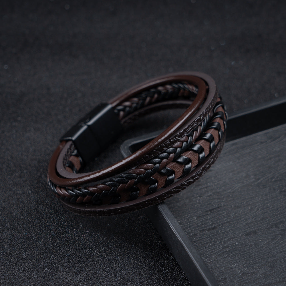 Felix | Flätat Läder Vikingarmband