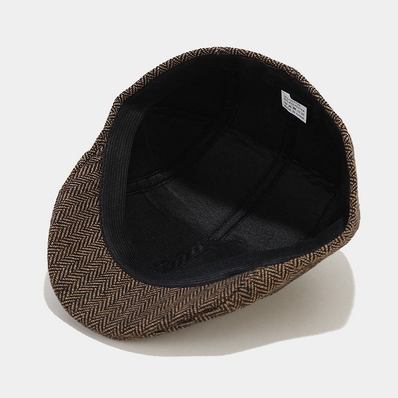 Mandy | Klassisk Herringbone Flat Cap