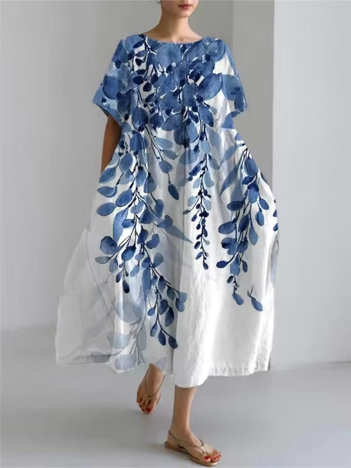 Fenella | Elegant Löst Rundhals Klänning
