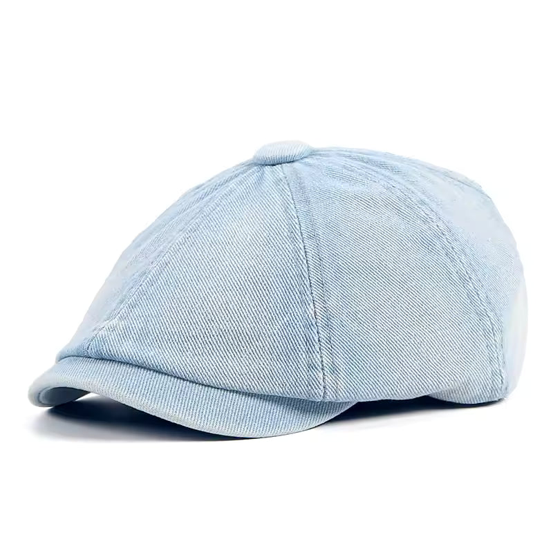 James | Klassisk Denim Flat Cap