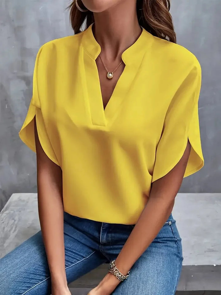 DELIA | MJUK ELEGANT V-HALS BLUS